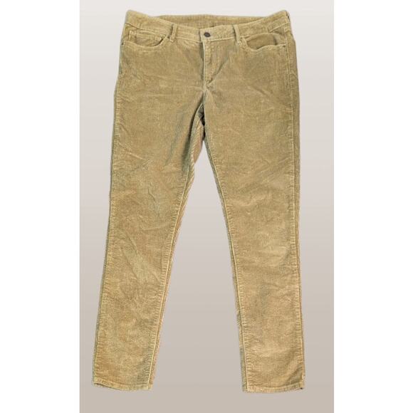 Womens Levis Golden Khaki Corduroy Mid Rise Skinny Jeans Pants Size W32 L30 - Picture 2 of 5